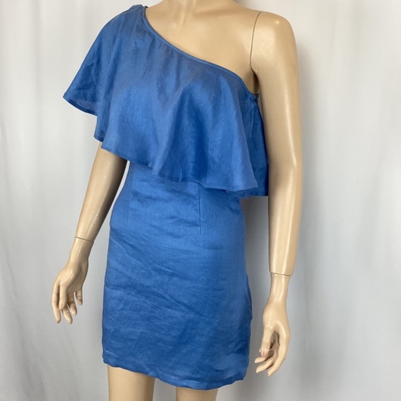Capulet Revolve linen Clara one shoulder dress size XS xsmall - Picture 3 of 9